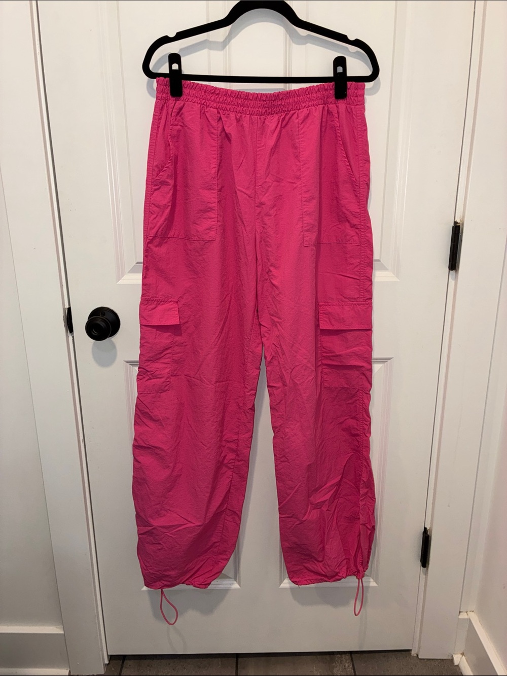 IRIS Parachute Cargo Balloon Pants Women's Relaxed Boho Statement Size Large